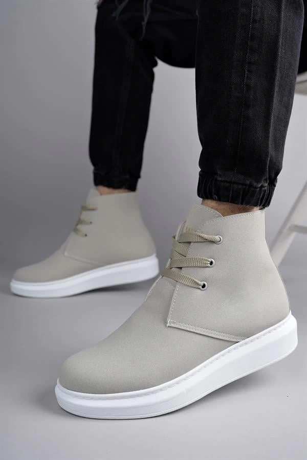 SLW207 Oslo Bağcıklı Süet Erkek Günlük Spor Bot BT - Gri