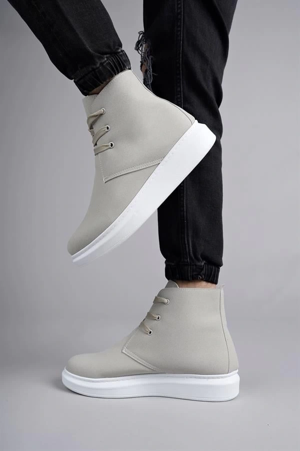 SLW207 Oslo Bağcıklı Süet Erkek Günlük Spor Bot BT - Gri