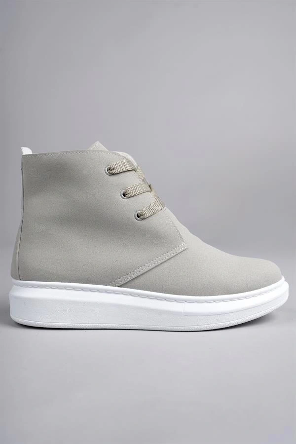 SLW207 Oslo Bağcıklı Süet Erkek Günlük Spor Bot BT - Gri