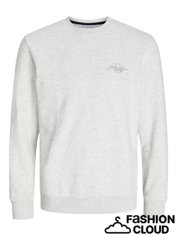 Üç İplik Küçük Baskılı Erkek Sweatshirt