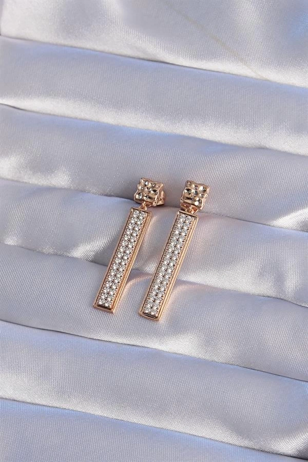 XUPİNG Rose Renk Zirkon Taşlı Su Yolu Küpe