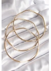 316L Çelik Gold Renk 65 mm Zikzak Model Ajda Bilezik