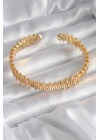 316L Çelik Gold Renk Dorika Model Kadın Bileklik