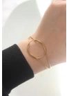 316L Çelik Gold Renk Düğüm Model Bileklik