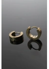 316L Çelik Gold Renk Halka Model Çift Küpe
