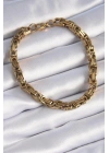 316L Çelik Gold Renk Kral Zincir Model Erkek Bileklik