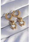 316L Çelik Gold Renk Teddy Model Küpe