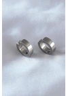 316L Çelik Gümüş Renk Sıkıştırmalı Erkek Küpe