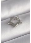 316L Çelik Gümüş Renk Zirkon Taş Detay Yıldız Model Tragus Piercing