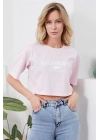 Baskılı Crop tişört