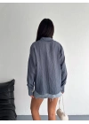 Çizgili oversize gömlek