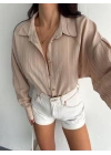 Çizgili oversize gömlek
