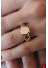 Gold Renk Daire Model Kadın Yüzük