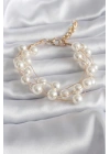 Gold Renk İnci Model Kadın Bileklik