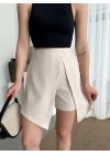 İki düğmeli şort etek S24046