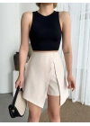 İki düğmeli şort etek S24046