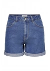 Kadın Onlvega Kot Şort Mom Shorts