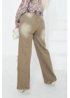 Kadın Yüksel Bel Püskül Detaylı Palazzo Jean Kot Pantolon