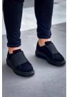 Kb-040  Kuback Siyah Süet Siyah Taban  Lastikli  Günlük Erkek  Ayakkabı
