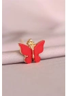 Kırmızı Kelebek Model Kadın Kolye