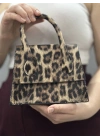 luxe leopar cilt çanta