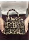 luxe leopar cilt çanta