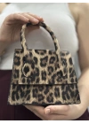 luxe leopar cilt çanta