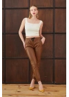 M35532 Deri Jogger Pantolon Kahve