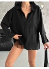 Modal Oversize Cepli Gömlek