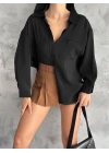 Modal Oversize Cepli Gömlek
