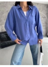 Modal Oversize Cepli Gömlek