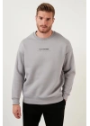 New Age Sırt Baskılı Üç İplik Sweatshirt