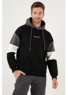 Parçalı Kapşonlu Sweatshirt