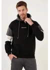 Parçalı Kapşonlu Sweatshirt