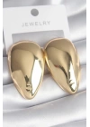 Pirinç Gold Renk Badem Model Kadın Küpe