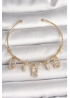 Pirinç Gold Renk Sallantı Zirkon Taşlı Messika Figür Charm Kadın Bileklik