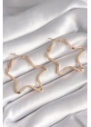Pirinç Gold Renk Yıldız Model Kadın Küpe