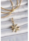 Pirinç Gold Renk Zirkon Taşlı Kutup Yıldızı Ajda Charm