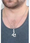 Silver Renk Metal Orak ve Balta Figürlü Erkek Kolye