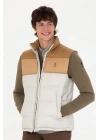 Şişme Renk Blok Erkek Yelek