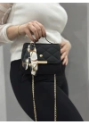 Siyah cilt zoje çanta