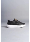 SLW161 Hippo Bağcıksız Cilt Erkek Günlük Sneaker Ayakkabı CBT - Siyah