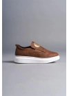SLW161 Hippo Bağcıksız Cilt Erkek Günlük Sneaker Ayakkabı CBT - Taba