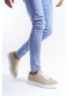 SLW165 Elite Bağcıklı Süet Erkek Günlük Sneaker Ayakkabı SBT - Krem