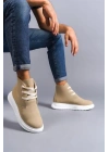 SLW204 Franca Bağcıklı Süet Erkek Spor Bot BT - Bej