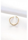 Yassı Gold Renk Ayarlanabilir Yüzük