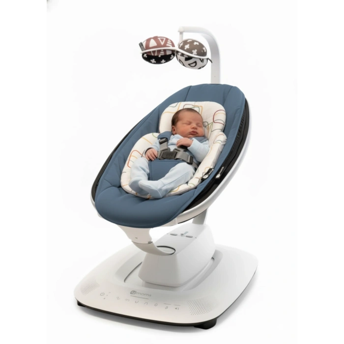4moms Mamaroo 5.0 Elektrikli Ana Kucağı - Slate Blue + Yenidoğan Destek Pedi