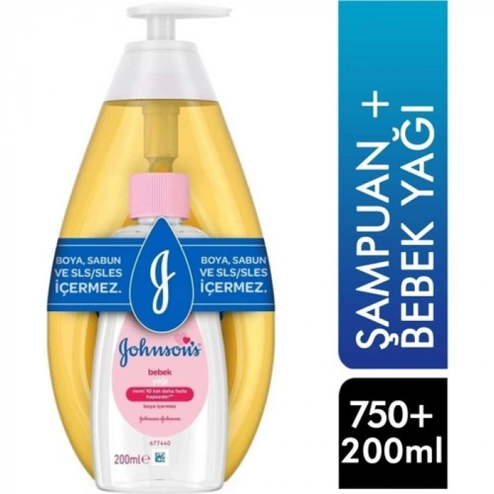 Johnson´S Baby Johnsons Baby Gold Şampuan 750 ml + Bebek Yağı 200 ml