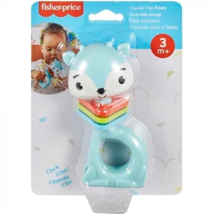 Fisher-Price Eğlenceli Dostlar Çıngıraklı Dişlik - Tırtıklı Ceylan HJW11-HKD68