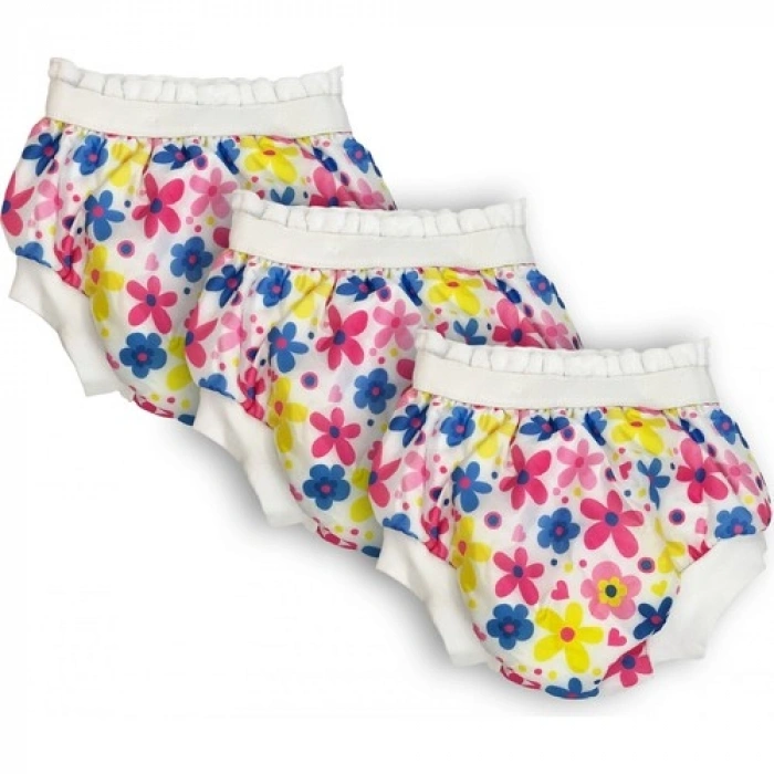 Sema Baby 3lü Desenli Lüks Alıştırma Külodu No.3 20-25 kg - Flowers